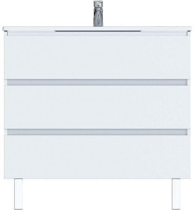 Тумба с раковиной SanVit Кубэ-3 120 kkube3120w Белая глянцевая