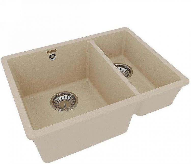Кухонная мойка Lemark Sinara 550.2-U 9910080 Бежевая