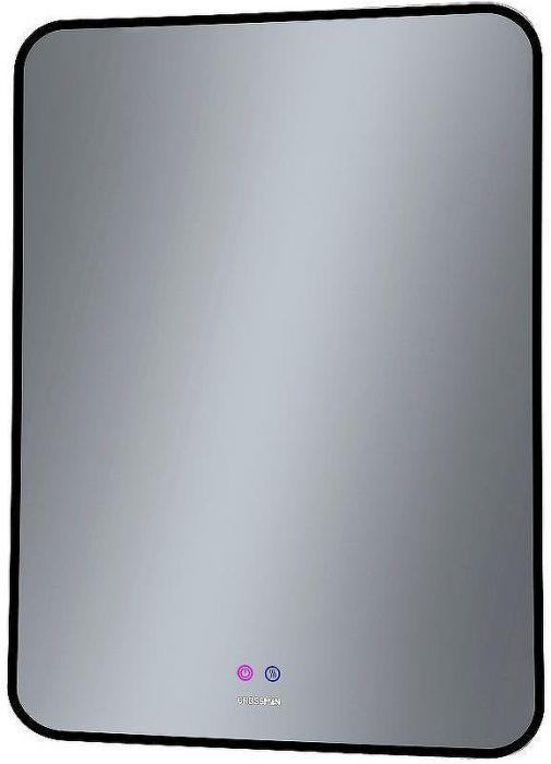 Зеркало Grossman Elegans-норма Black 60 1760802 с подсветкой Черное с сенсорным выключателем и подогревом