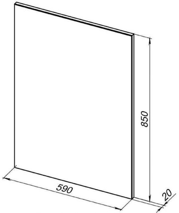 Зеркало Aquanet Lino 60 253905 Белое матовое