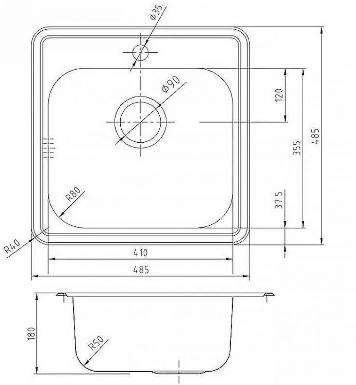 Кухонная мойка Iddis Strit S 48 STR48S0i77S Сатин