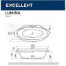 Акриловая ванна Excellent Lumina 190x95 WAEX.LUM19.LINE.GL с гидромассажем Акриловая ванна Excellent Lumina 190x95 WAEX.LUM19.LINE.GL с гидромассажем