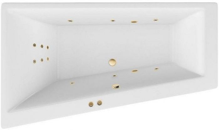 Акриловая ванна Excellent Sfera Slim 170x100 L WAEX.SFL17S.LINE.GL с гидромассажем