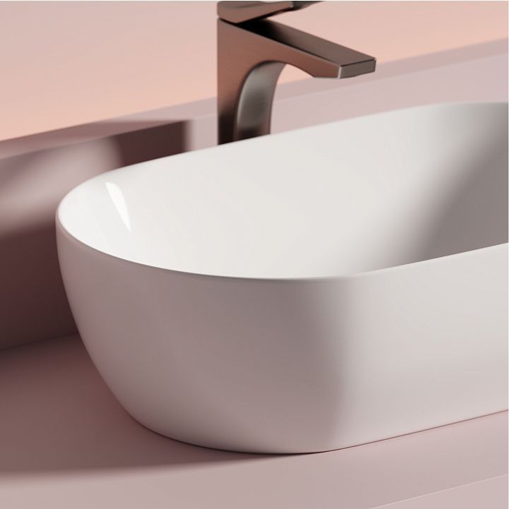 Раковина накладная овальной формы CERAMICANOVA Twist цвет белый, CN12001 Раковина накладная овальной формы CERAMICANOVA Twist цвет белый, CN12001