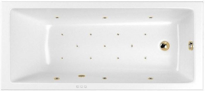 Акриловая ванна Whitecross Wave Slim 160x80 0111.160080.100.RELAX.GL с гидромассажем