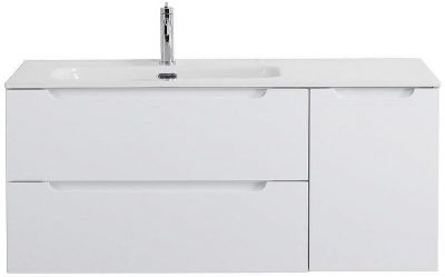 Тумба под раковину BelBagno Etna 120 L ETNA-1200-2C-1A-SO-BL-L подвесная Bianco Lucido