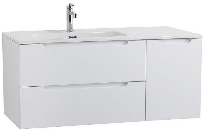 Тумба под раковину BelBagno Etna 120 L ETNA-1200-2C-1A-SO-BL-L подвесная Bianco Lucido