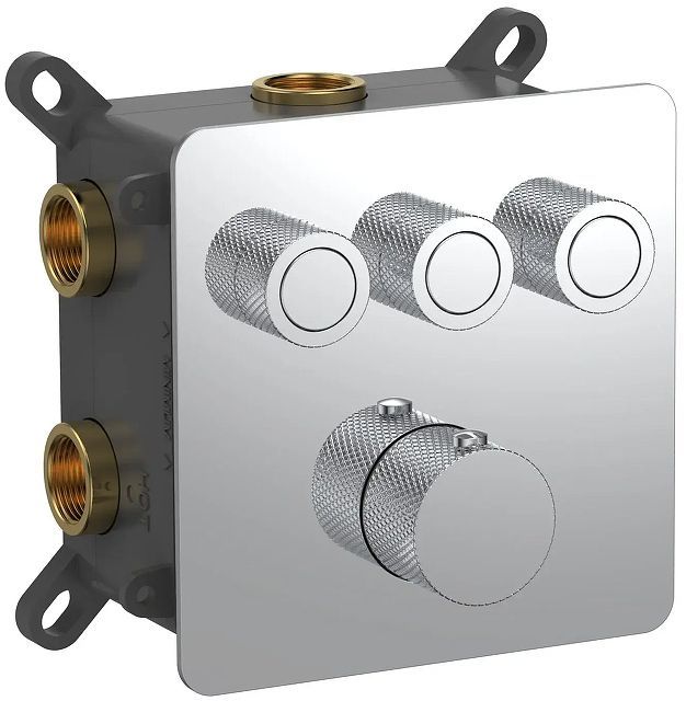 Смеситель для душа AQUAme AQM8812CR с термостатом цвет Полированный хром