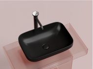 Умывальник CERAMICANOVA Element чаша накладная прямоугольная (цвет Чёрный Матовый) CN6055MB