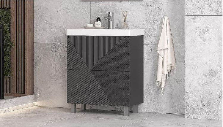 Тумба под раковину Velvex Edge 70 tn.EDG.9696.70.2Y Графит