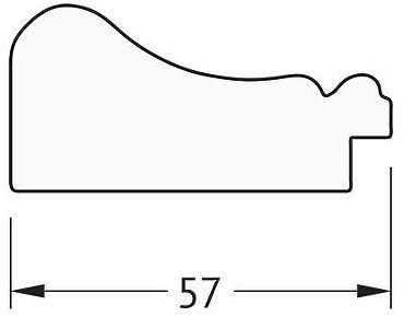 Зеркало Evoform Octagon 50х70 BY 7034 в багетной раме - Беленый дуб 57