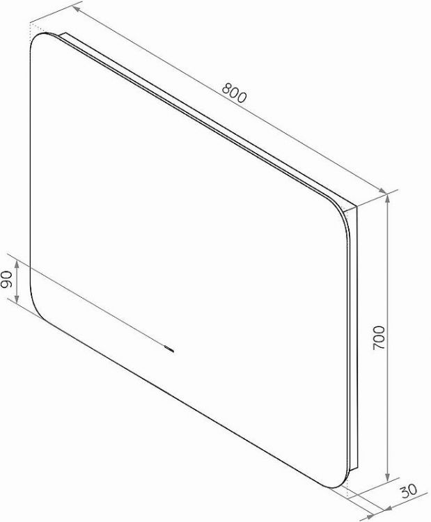 Зеркало DIWO Кострома 80 ЗЛП1716 с подсветкой с бесконтактным выключателем