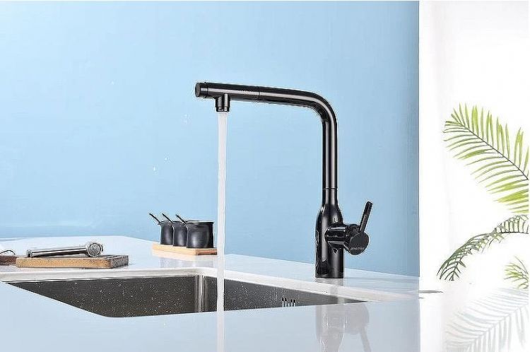 Смеситель для кухни Paulmark Viper Vi213105-GB Черный глянцевый