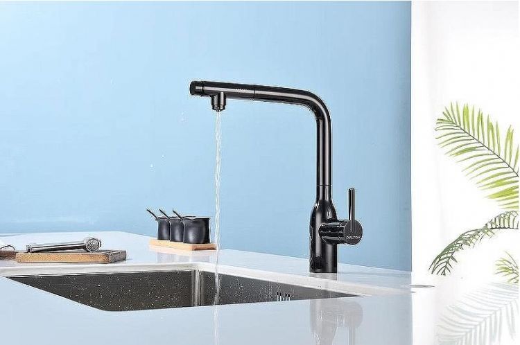 Смеситель для кухни Paulmark Viper Vi213105-GB Черный глянцевый