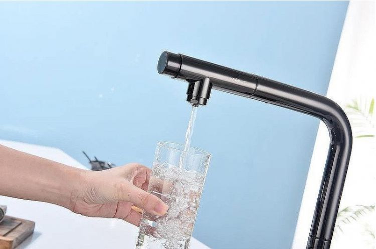 Смеситель для кухни Paulmark Viper Vi213105-GB Черный глянцевый