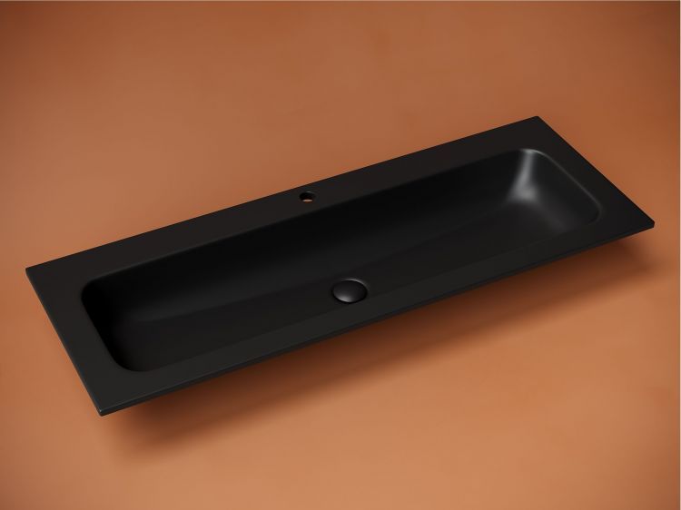 Раковина накладная SANCOS Grace прямоугольная, c одним отверстием под смеситель 1210x457x137 мм, цвет черный матовый, CN7017MB Раковина накладная SANCOS Grace прямоугольная, c одним отверстием под смеситель 1210x457x137 мм, цвет черный матовый, CN7017MB