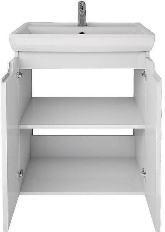 Тумба под раковину Dreja Q Plus (D) 55 99.1008 подвесная напольная Белый