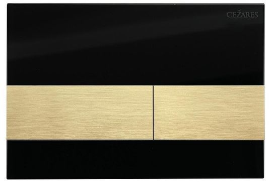 Клавиша смыва Cezares Lux LUX-GN-1-BORO цвет Черный Золото