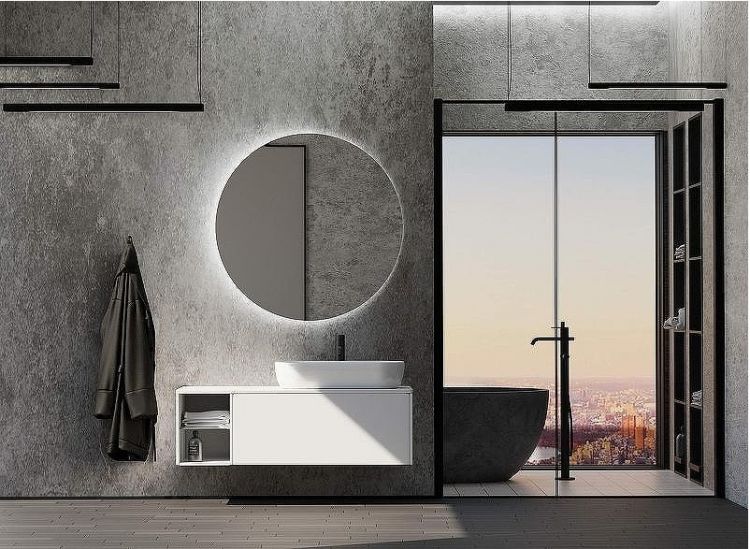 Тумба c раковиной SanVit Оскар 100 R koskar100R подвесная Белая