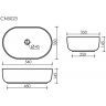 Умывальник чаша SANCOS Element накладная овальная 540x350x145мм, CN5023