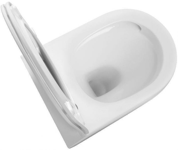 Комплект унитаза с инсталляцией SantiLine SL-5025+SL-01 с сиденьем Микролифт и клавишей смыва Хром