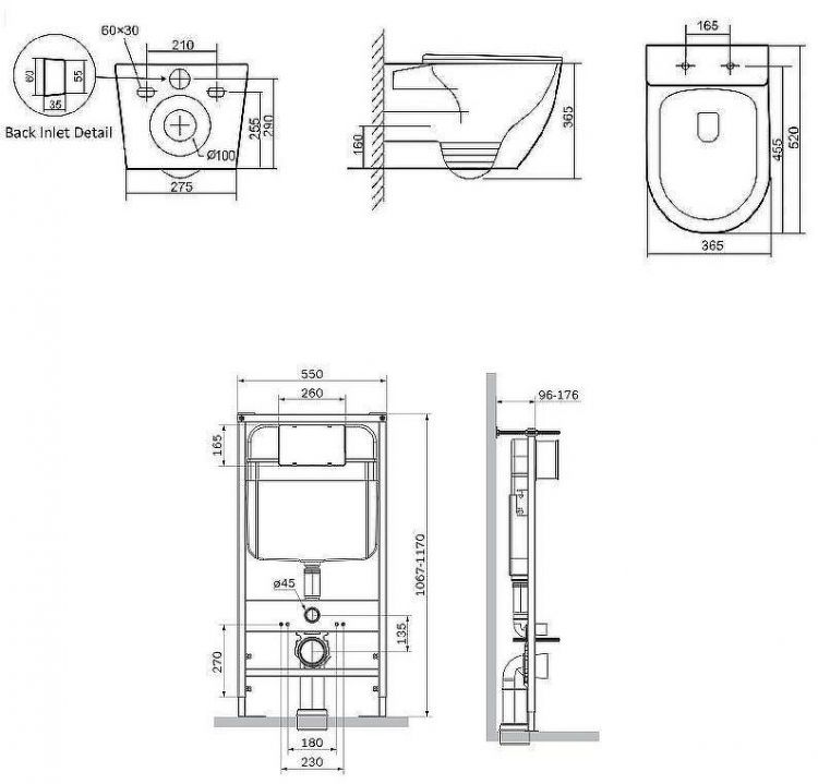 Комплект унитаза с инсталляцией SantiLine SL-5025+SL-01 с сиденьем Микролифт и клавишей смыва Хром Комплект унитаза с инсталляцией SantiLine SL-5025+SL-01 с сиденьем Микролифт и клавишей смыва Хром