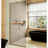 Душевая перегородка Maybah Glass MGD-734-3у 890x1950 в узком профиле Золото стекло бронзовое матовое