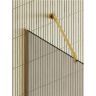 Душевая перегородка Maybah Glass MGD-734-3у 890x1950 в узком профиле Золото стекло бронзовое матовое