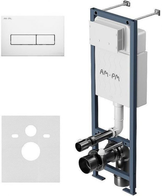 Инсталляция AM.PM ErgoFit I012711.0301 для унитаза с Белой глянцевой клавишей смыва