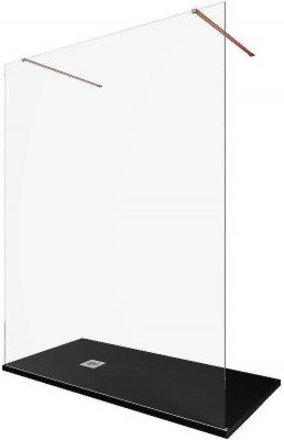 Душевая перегородка Allen Brau Infinity 2 160 3.21059.60 профиль Медь браш стекло прозрачное