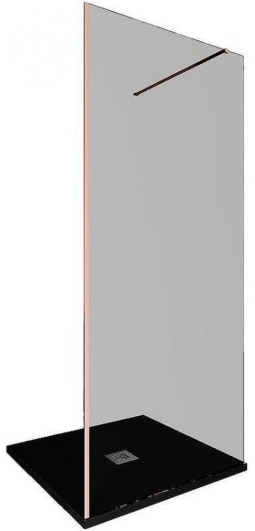 Душевая перегородка Allen Brau Infinity 1 90 3.21012.60.T профиль Медь браш стекло тонированное Душевая перегородка Allen Brau Infinity 1 90 3.21012.60.T профиль Медь браш стекло тонированное