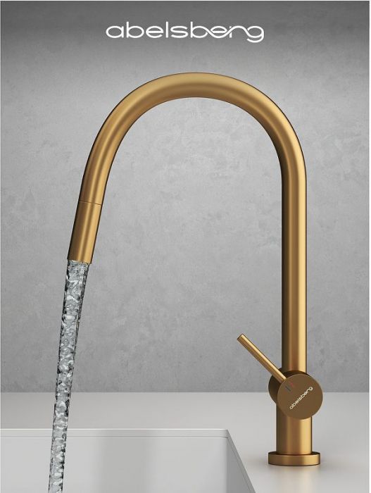 Смеситель для кухни Abelsberg Aera EMF71709BG цвет Королевское золото