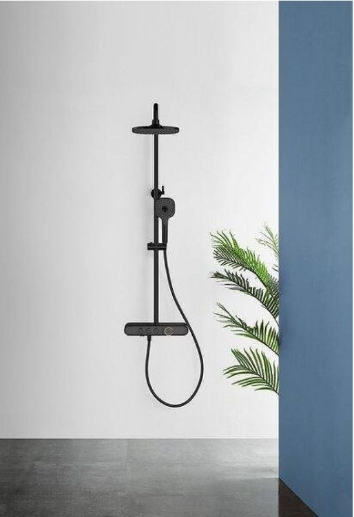 Душевая система Arrow AG3323SHMB с термостатом цвет Черный матовый