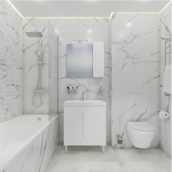 Тумба под раковину СанТа Юпитер 70 700363 Белый глянец