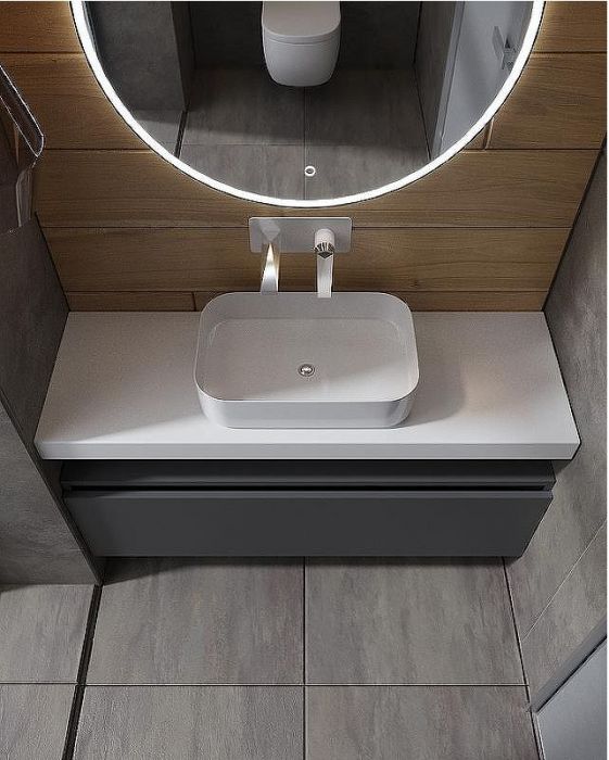 Тумба Boheme Armadi Art Flat Vallessi Uno-S 120 897-120-A glossy подвесная Антрацит глянец