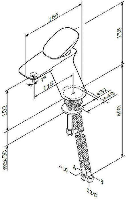 Смеситель для раковины AM.PM Spirit V2.0 F70A02100 Хром