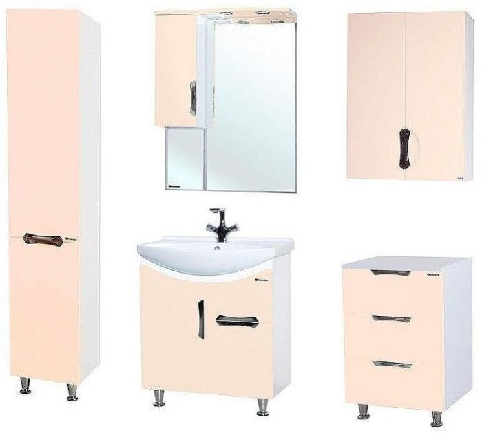 Подвесной шкаф Bellezza Лагуна 50 4642106180079 Бежевый Белый