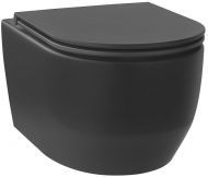 Унитаз Wellsee Croquis 182613001 подвесной цвет Черный матовый с сиденьем Микролифт