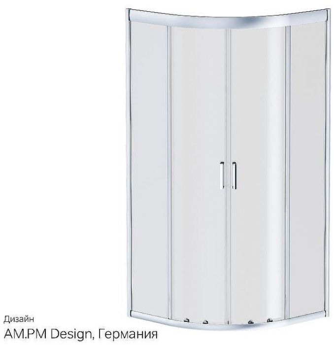 Душевой уголок AM.PM Gem W90G-401-090WT Профиль матовый хром, стекло прозрачное