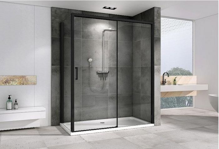 Душевой уголок Abber Komfort 140x90 AG93140B-S92B профиль Черный стекло прозрачное