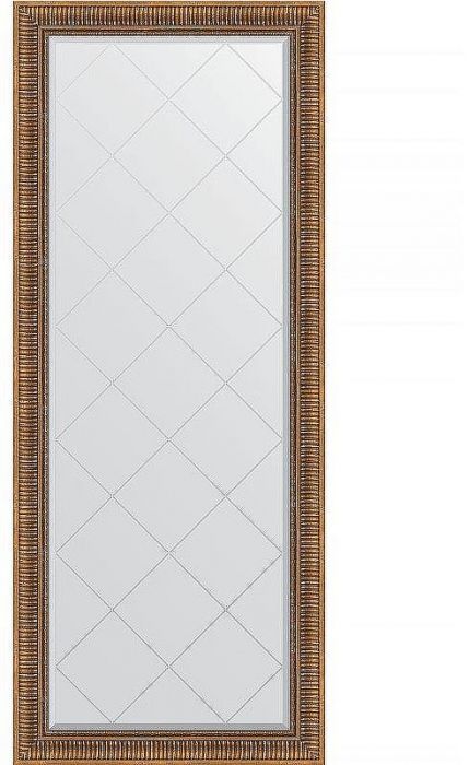 Зеркало Evoform Exclusive-G Floor 202х82 BY 6322 с гравировкой в багетной раме - Бронзовый акведук 93