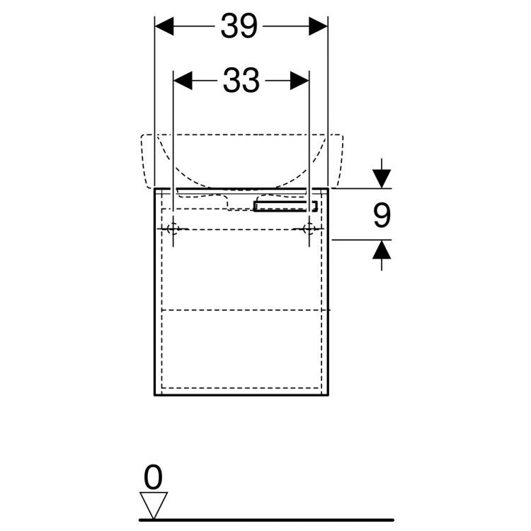 Тумба под раковину Geberit Renova Plan 39x46.3x29.5, белый [879340000]