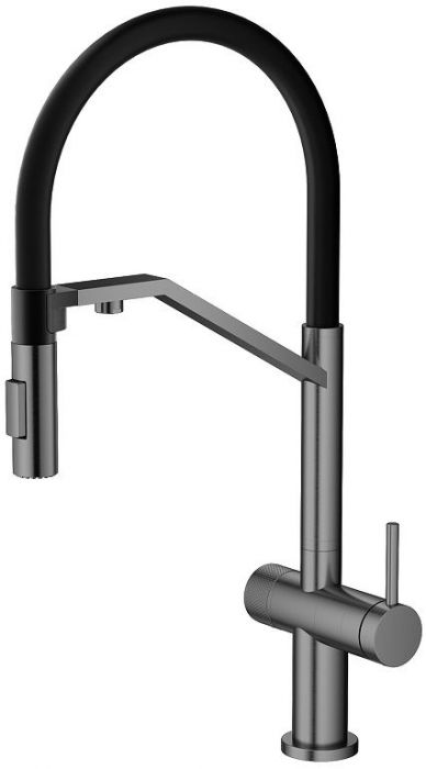 Смеситель для кухни Agger Elegant A3241455 цвет Оружейная сталь Черный