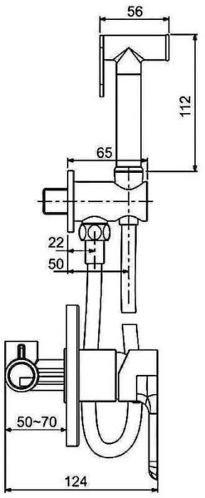 Гигиенический душ со смесителем Gappo Noar G7248 Белый Хром