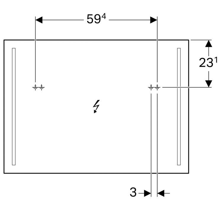 Зеркало Geberit Option с подсветкой 90x65x3.6 [500.589.00.1]