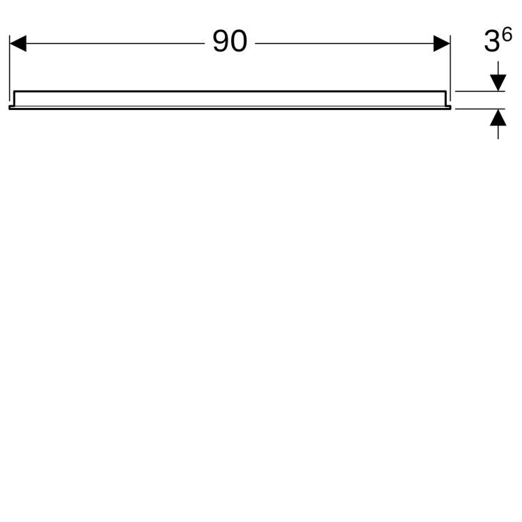 Зеркало Geberit Option с подсветкой 90x65x3.6 [500.589.00.1]