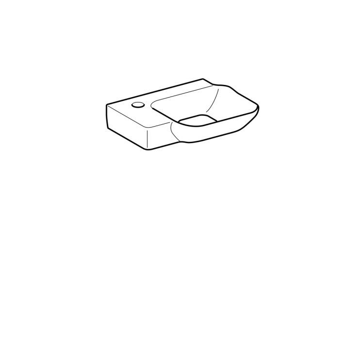 Раковина Geberit myDay с отверстием с левой стороны 40х28 [125440600]