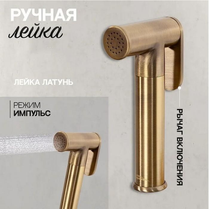 Гигиенический душ со смесителем Hansberge Nordic H3099BR Бронза