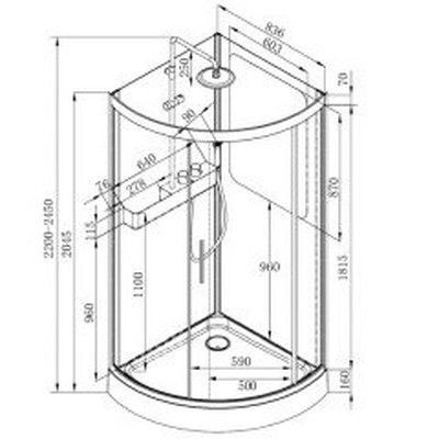 Душевая кабина AM.PM Like 90 см низкий поддон
