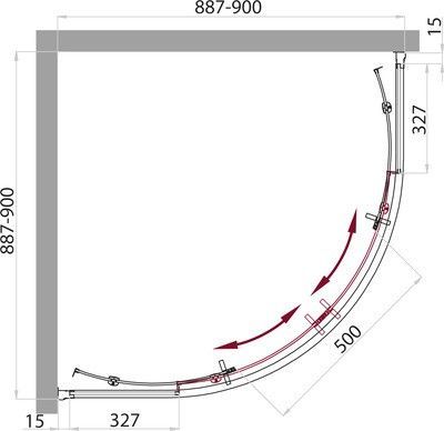 Душевая кабина BelBagno Uno Cab R 2 90 P Cr Душевая кабина BelBagno Uno Cab R 2 90 P Cr